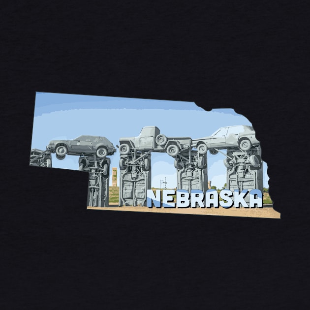 Nebraska state design / Nebraska lover / Nebraska carhenge gift idea / Nebraska home state by Anodyle